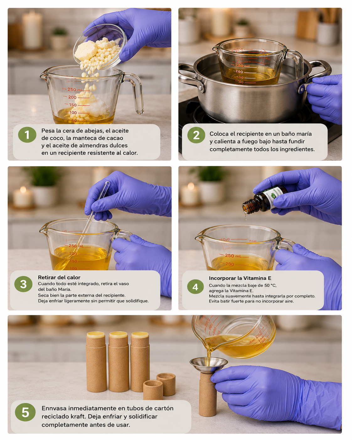 Bálsamo Labial Cremoso: Receta fácil, nutritiva y personalizable
